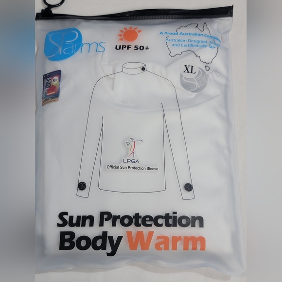 SParms Sun Protection Body Warm High Neck Golf Mock White Mens Size XL - Picture 12 of 13